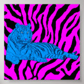 Corey Tiger 80s Retro Lounge Tiger Poster (Voorkant)