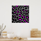 Corey Tiger 80s Retro Luipaard Patroon Poster (Keuken)