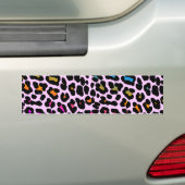 Corey Tiger 80s Retro Luipaard Vlekken Bumpersticker (Op auto)