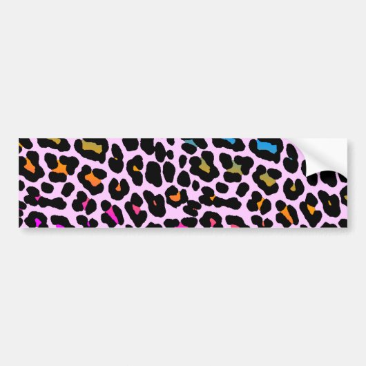 Corey Tiger 80s Retro Luipaard Vlekken Bumpersticker (Voorkant)