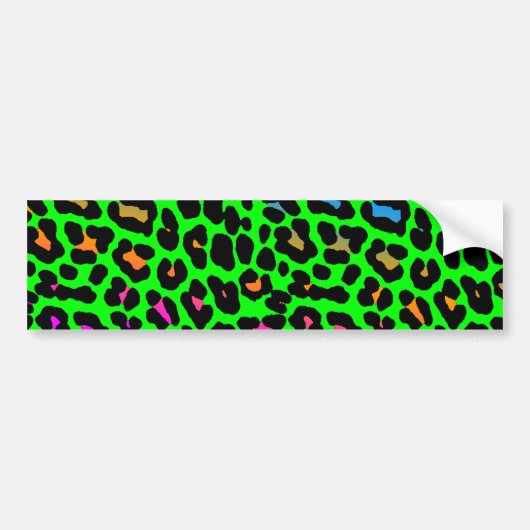 Corey Tiger 80s Retro Luipaard Vlekken Bumpersticker (Voorkant)