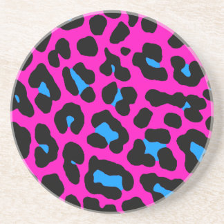 Corey Tiger 80s Retro Luipaard Vlekken Patroon Zandsteen Onderzetter
