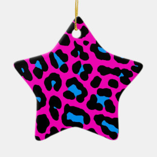Corey Tiger 80s Retro Luipaardprint Sterornament Keramisch Ornament