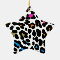 Corey Tiger 80s Retro Luipaardprint Sterornament