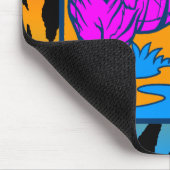 Corey Tiger 80s Retro Neon Jungle Tijger Muismat (Hoek)