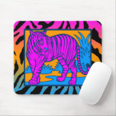 Corey Tiger 80s Retro Neon Jungle Tijger Muismat (Met muis)