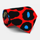 Corey Tiger 80s Retro Neon Luipaardprint Das (Opgerold)