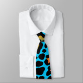 Corey Tiger 80s Retro Neon Luipaardprint Knoop Stropdas (Gebonden)