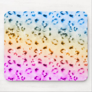 Corey Tiger 80's Retro Neon Snow Leopard Mousepad Muismat