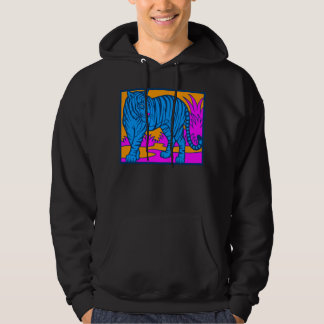 COREY TIGER '80S RETRO OERWOUD TIGER SCAPE BLAUW HOODIE