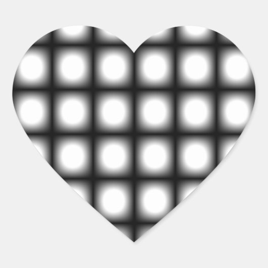 Corey Tiger 80s Retro Op Art Hart Sticker (Voorkant)