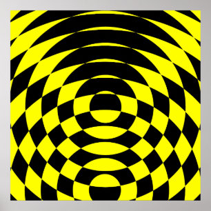 Corey Tiger 80s Retro Op Art Poster