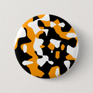 Corey Tiger 80s Retro Oranje Camouflage (Camo) Ronde Button 5,7 Cm