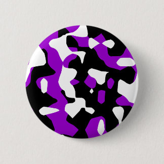 Corey Tiger 80s Retro Paarse Camouflage (Camo) Ronde Button 5,7 Cm