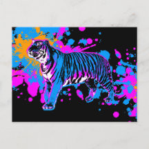 Corey Tiger '80s Retro Paint Splatter Tiger
