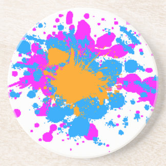 Corey Tiger 80s Retro Paint Splatter Zandsteen Onderzetter