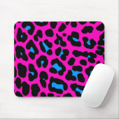 Corey Tiger 80s Retro Pink Leopard Print Mousepad Muismat (Met muis)