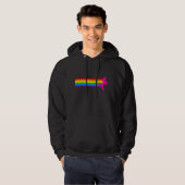 COREY TIGER 80s RETRO  RAINBOW UNICORN Hoodie (Voorkant volledig)