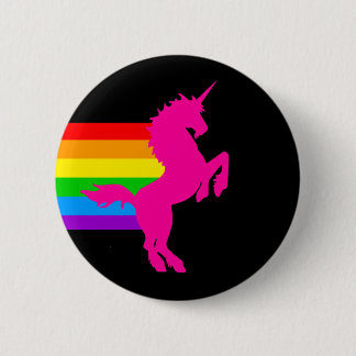 COREY TIGER 80s RETRO  RAINBOW UNICORN Ronde Button 5,7 Cm