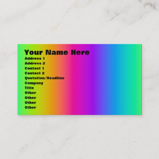 Corey Tiger 80s Retro Regenboog Mix Visitekaartje