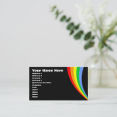 Corey Tiger 80s Retro Regenboog Visitekaartje (Staand voorkant)