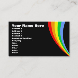 Corey Tiger 80s Retro Regenboog Visitekaartje