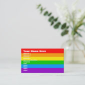 Corey Tiger 80s Retro Regenboog Visitekaartje (Staand voorkant)