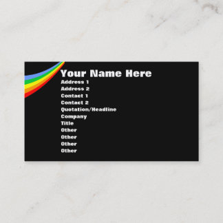 Corey Tiger 80s Retro Regenboog Visitekaartje