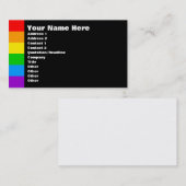 Corey Tiger 80s Retro Regenboog Visitekaartje (Voorkant / Achterkant)