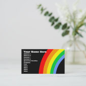 Corey Tiger 80s Retro Regenboog Visitekaartje (Staand voorkant)