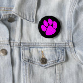 COREY TIGER '80s RETRO ROZE TIJGERKLauw Ronde Button 5,7 Cm (In situ)