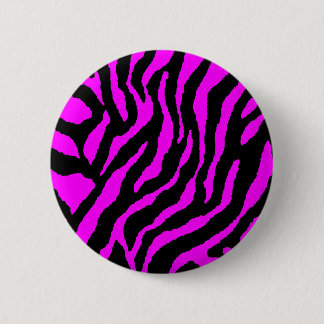 COREY TIGER 80s RETRO ROZE TIJGERSTREPEN Ronde Button 5,7 Cm