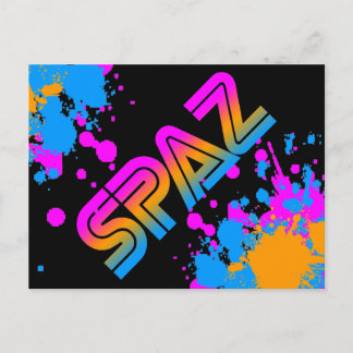 Corey Tiger 80s Retro SPAZ Ansichtkaart Briefkaart