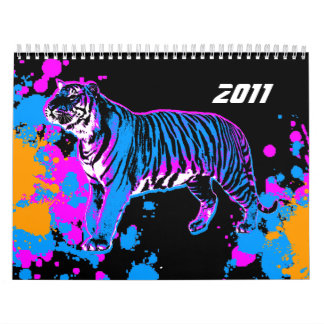 Corey Tiger 80s Retro Stijl 2011 Kalender