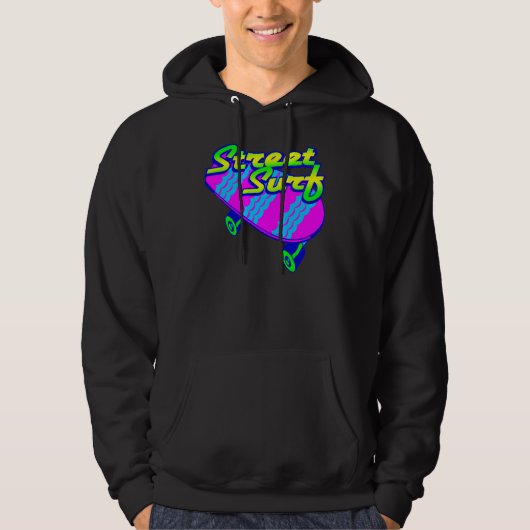 Corey Tiger 80s Retro Street Surf Skateboard Hoodie (Voorkant)