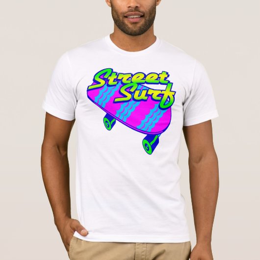 Corey Tiger 80s Retro Street Surf Skateboard T-shirt (Voorkant)