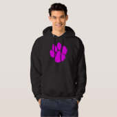 COREY TIGER '80S RETRO TIGER KLAUW ROZE HOODIE (Voorkant volledig)