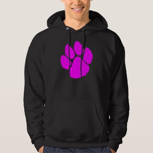 COREY TIGER '80S RETRO TIGER KLAUW ROZE HOODIE (Voorkant)
