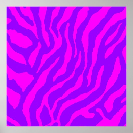 Corey Tiger 80s Retro Tiger Pattern Poster (Voorkant)