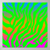 Corey Tiger 80s Retro Tiger Pattern Poster (Voorkant)