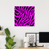 Corey Tiger 80s Retro Tiger Pattern Poster (Thuiskantoor)