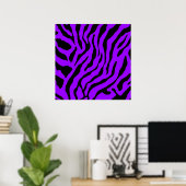 Corey Tiger 80s Retro Tiger Pattern Poster (Thuiskantoor)