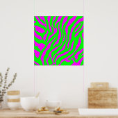 Corey Tiger 80s Retro Tiger Pattern Poster (Keuken)
