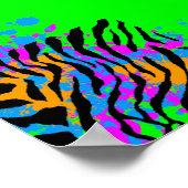 Corey Tiger 80s Retro Tiger Pattern Poster (Hoek)