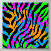 Corey Tiger 80s Retro Tiger Pattern Poster (Voorkant)