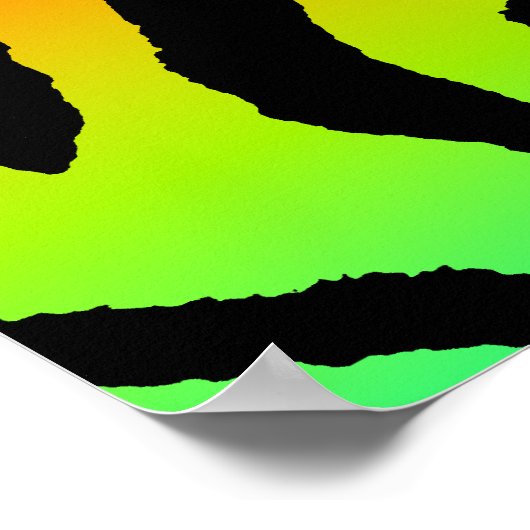 Corey Tiger 80s Retro Tiger Pattern Poster (Hoek)