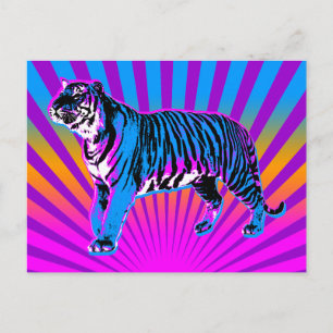 Corey Tiger 80s Retro Tiger Rising Sun Briefkaart