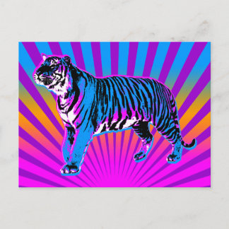 Corey Tiger 80s Retro Tiger Rising Sun Briefkaart