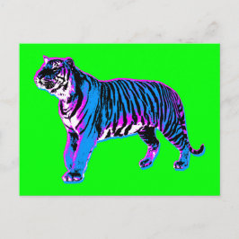 Corey Tiger 80s Retro Tijger (Groen) Briefkaart