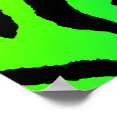 Corey Tiger 80s Retro Tijger Patroon Poster (Hoek)